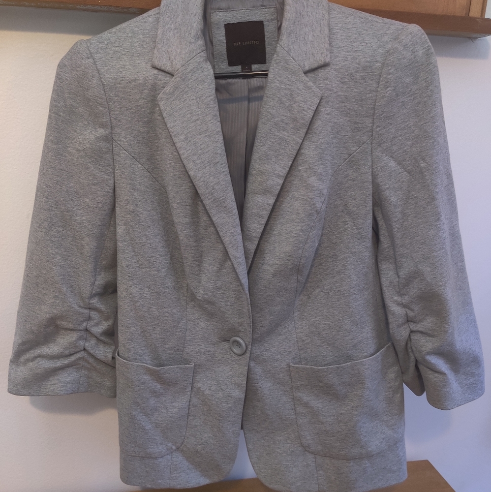 Ruched Sleeve Blazer